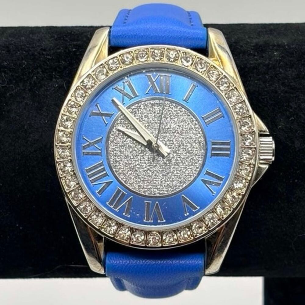 Silver & Blue Men's Watch
